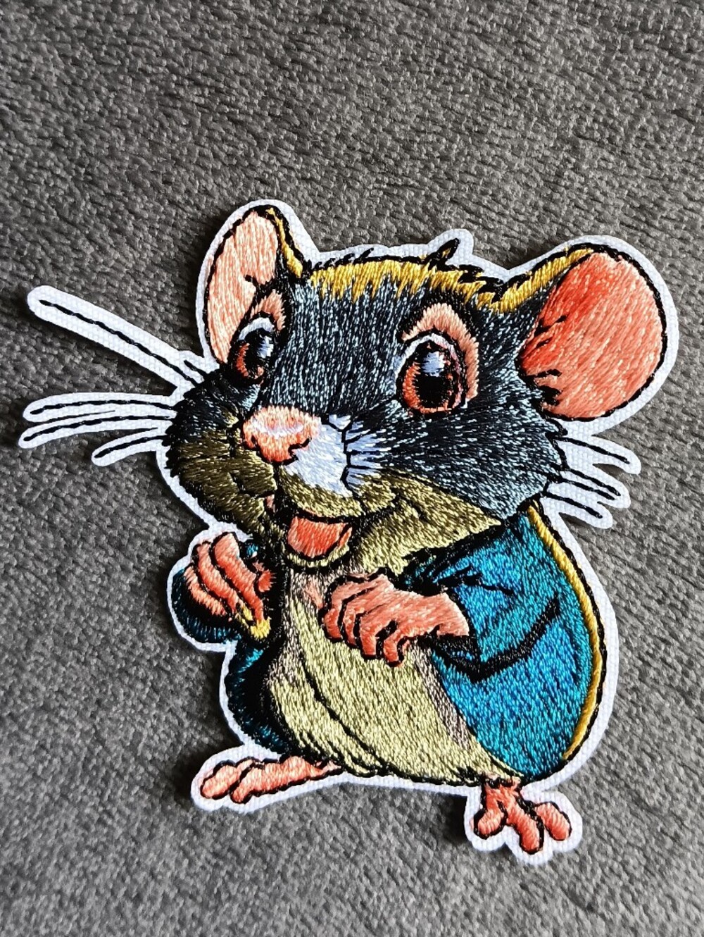Adorable Whimsical Colorful Mouse Iron On Patch Fairy Fairycore Whimsy Applique